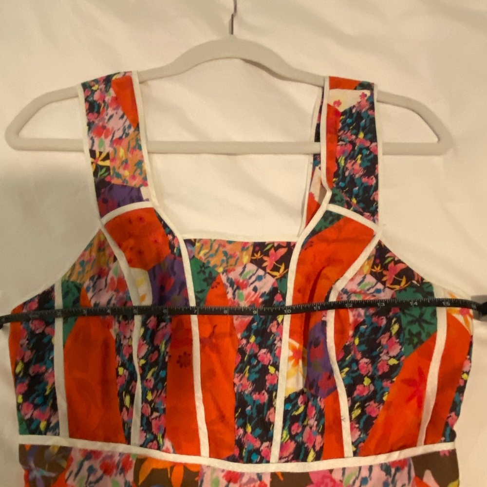 Anthropologie Floral Patchwork Maxi Dress in Red, Purple, Green - Picture 10 of 13